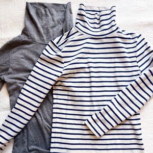Striped and Solid Kids Turtleneck Tops